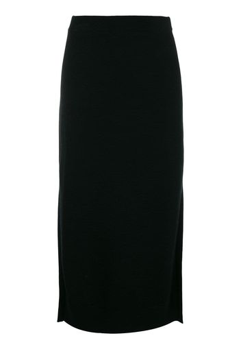 Pringle Of Scotland knitted midi skirt - Black