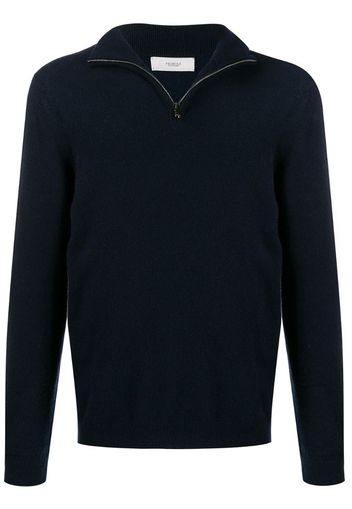 fine knit zip neck sweater