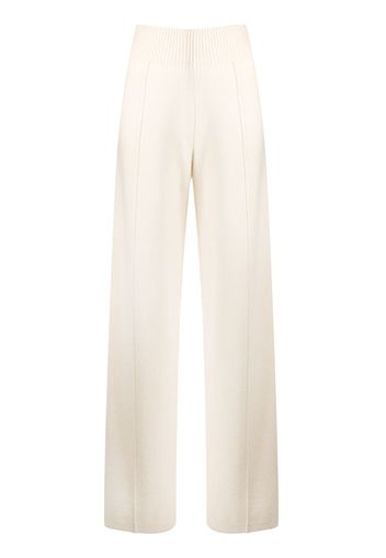 wide-leg knitted trousers