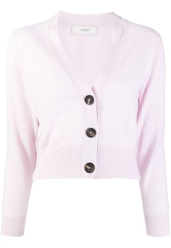 Pringle of Scotland V-neck cropped cashmere cardigan - Pink