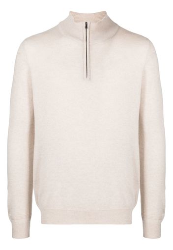 Pringle of Scotland short-zip cashmere jumper - Neutrals