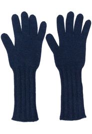 Pringle Of Scotland ribbed Scottish gloves - Blue