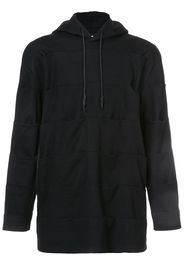 Private Stock pin tuck panelled hoodie - Black