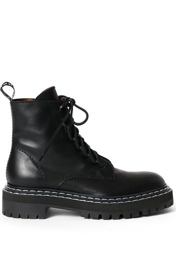 Proenza Schouler LUG SOLE COMBAT BOOTS - Black