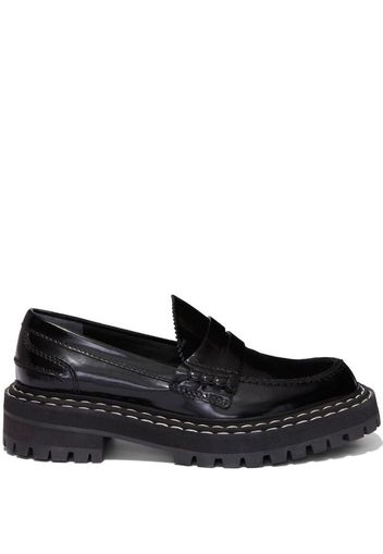 Proenza Schouler contrasting-stitch detail loafers - Black