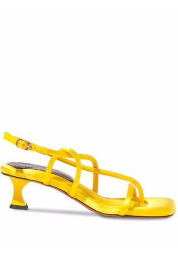 Proenza Schouler SQUARE STRAPPY SANDALS - 50MM - Yellow