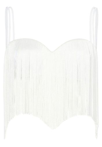 Proenza Schouler fringe-detail bralette top - White