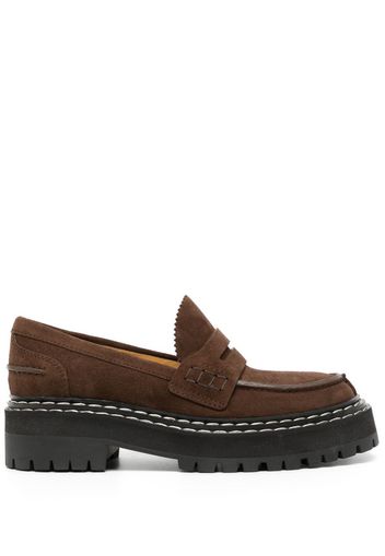 Proenza Schouler lug-sole platform leather loafers - Brown