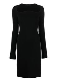 Proenza Schouler Textured Viscose Knit Sweater Dress - Black