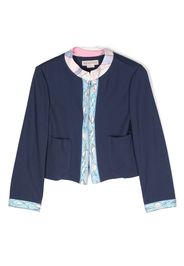 PUCCI Junior Pesci-print round-neck jacket - Blue