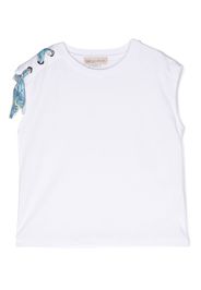 PUCCI Junior scarf-detailing cotton T-shirt - White