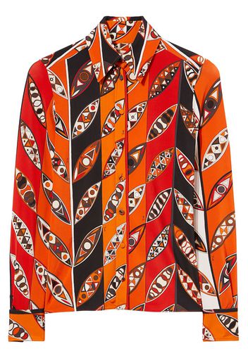 PUCCI Girandole-print long-sleeve shirt - Red