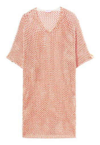 PUCCI crochet-knit cotton beach dress - Orange