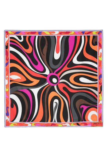 PUCCI large Marmo-print silk scarf - Black