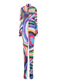 PUCCI semi-sheer tulle jumpsuit - Blue