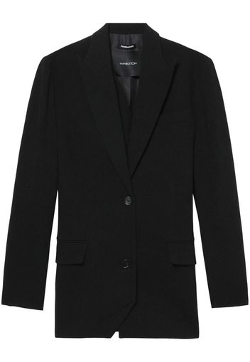 pushBUTTON wool single-breasted blazer - Black