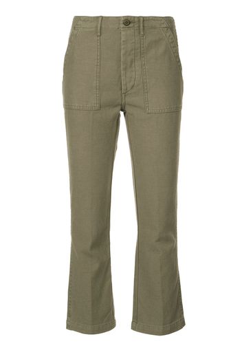 R13 cropped cargo trousers - Green