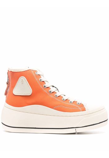 R13 high-top platform sneakers - Orange