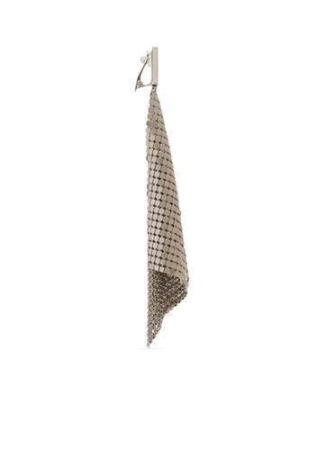 Rabanne Flow Pixel mesh drop earring - Silver