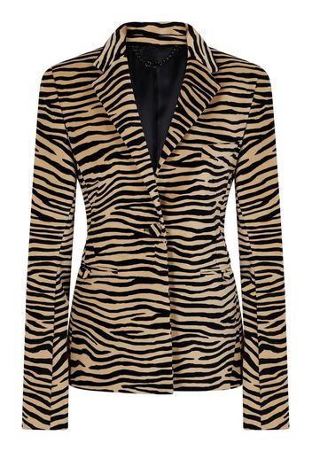 Rabanne tiger-print stretch-cotton blazer - Neutrals