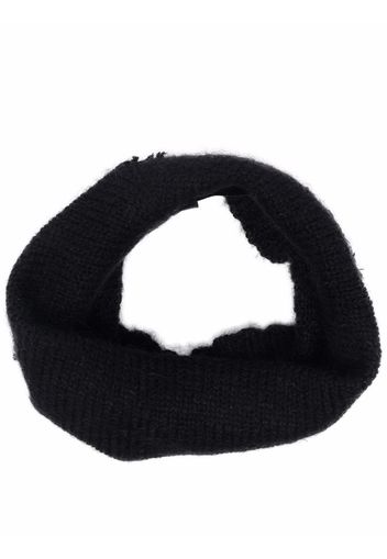 Raf Simons knitted snood-scarf - Black