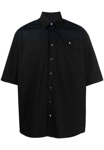 Raf Simons Ghost slogan print bowling shirt - Black