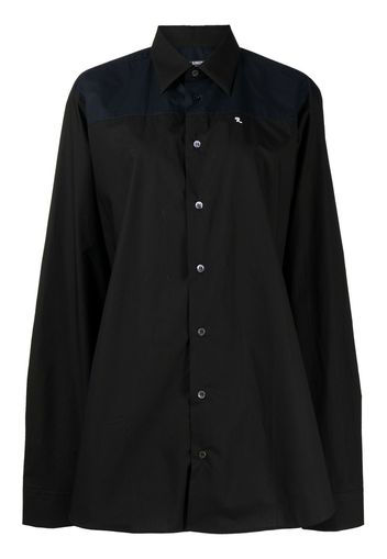 Raf Simons Embroidered lettering cotton shirt - Black