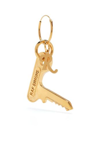 Raf Simons key charm hoop earring - Gold