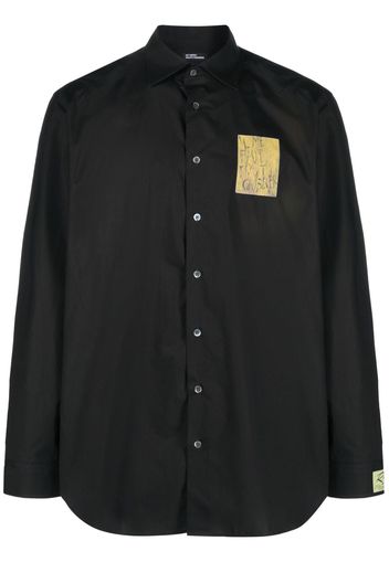 Raf Simons x Philippe Vandenberg artwork-patch shirt - Black