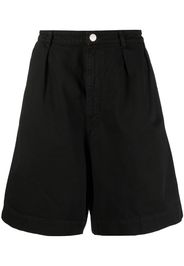 Raf Simons pleat-detail wide-leg shorts - Black