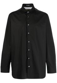 Raf Simons logo-patch long-sleeve shirt - Black