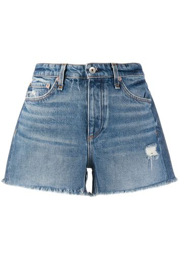 mid-rise denim shorts