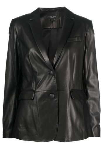rag & bone Charles single-breasted leather blazer - Black