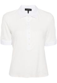 rag & bone ribbed cotton-modal blend polo shirt - White