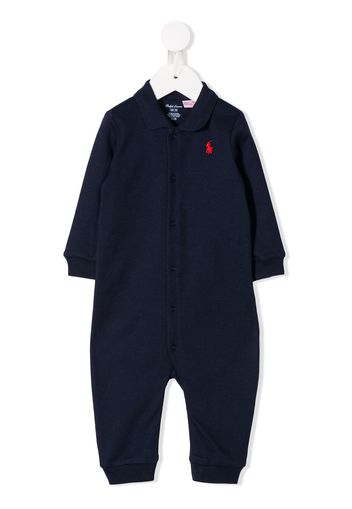 Ralph Lauren Kids button-up romper - Blue