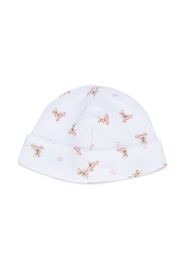 Ralph Lauren Kids teddy print knitted hat - White