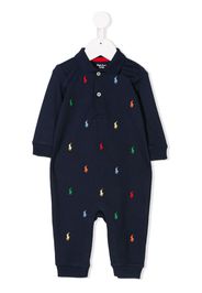 Ralph Lauren Kids logo embroidered rompers - Blue