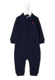 Ralph Lauren Kids button-up romper - Blue