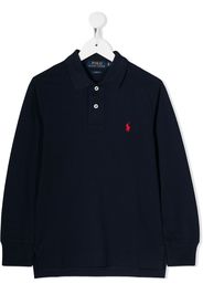 Ralph Lauren Kids logo embroidered polo shirt - Blue
