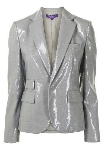 single breasted sequin blazer