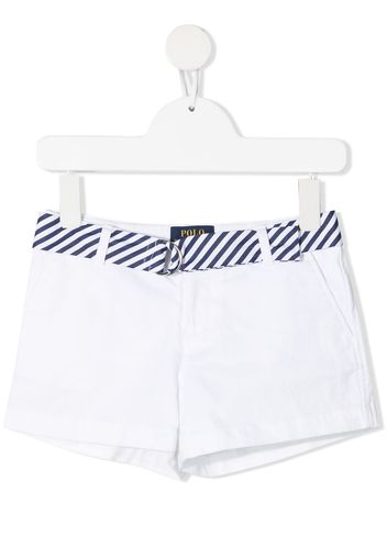 Ralph Lauren Kids belted cotton-blend shorts - White