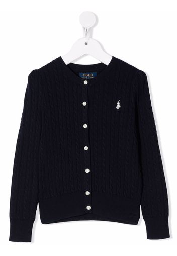 Ralph Lauren Kids Polo Pony knitted cardigan - Blue