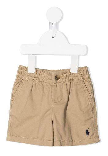 Ralph Lauren Kids logo-embroidered cotton shorts - Brown