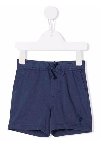 Ralph Lauren Kids elasticated-waist cotton shorts - Blue