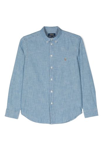 Ralph Lauren Kids denim long sleeves shirt - Blue