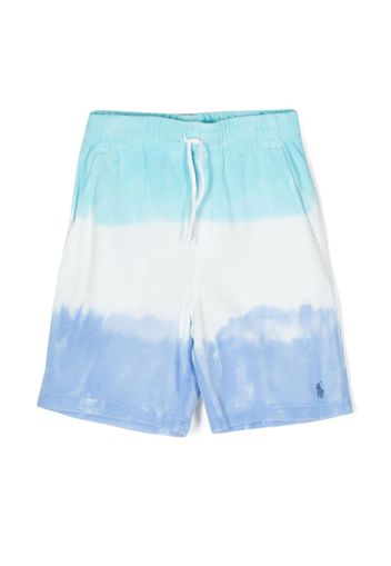 Ralph Lauren Kids tie-dye drawstring-waist shorts - Blue