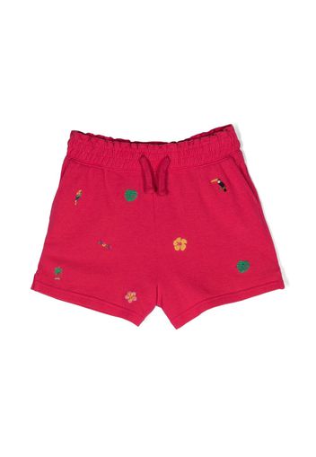 Ralph Lauren Kids motif-embroidered cotton track shorts - Pink