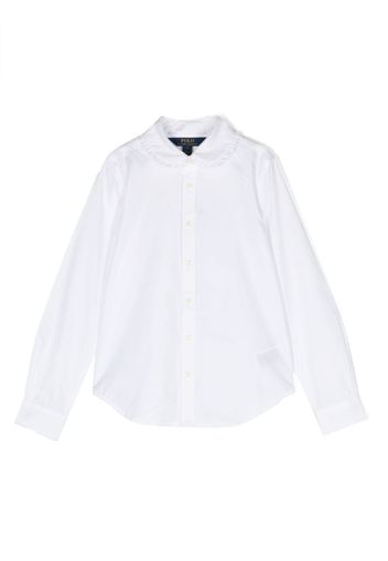 Ralph Lauren Kids ruffled-collar cotton shirt - White