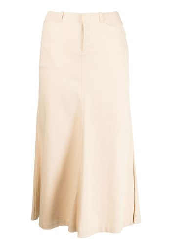 Ralph Lauren Collection low-rise cotton midi skirt - Brown