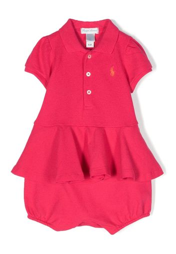 Ralph Lauren Kids Polo Pony-motif collared shorties - Pink